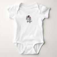 Simple Cat with Hat Baby Top