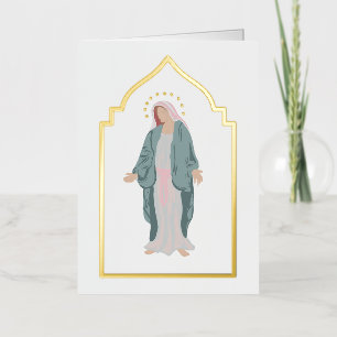 Simple Catholic Funeral Memorial Prayer Card