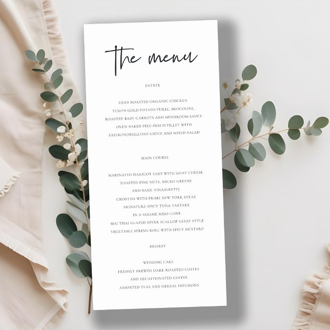 Simple Celebrate With Us Calligraphy Menu Card (Creator Uploaded)