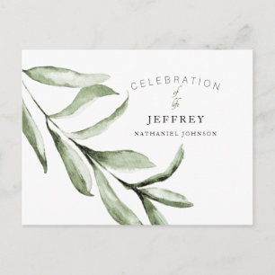 Simple Celebration of Life Loss Gathering Foliage  Postcard