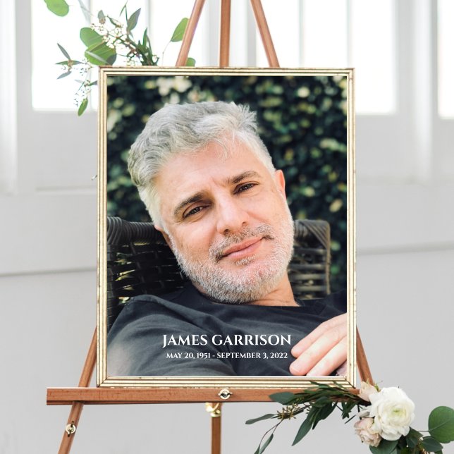 Simple Celebration of Life with Photo Keepsake Poster (Creator Uploaded)