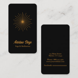 Simple celestial sun business card