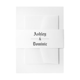 Simple Celtic Wedding Envelope Invitation Belly Band