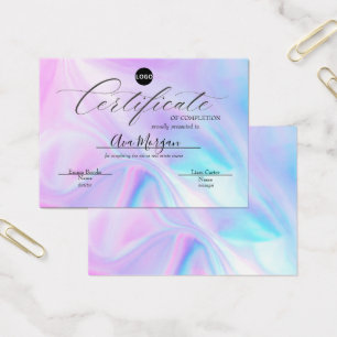 Simple Certificate Template – Holographic Effect