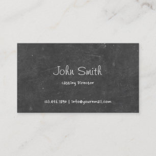 Simple Chalkboard Casting Director Business Card