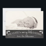 Simple Chalkboard Christmas Card<br><div class="desc">cute and simple holiday wishes</div>
