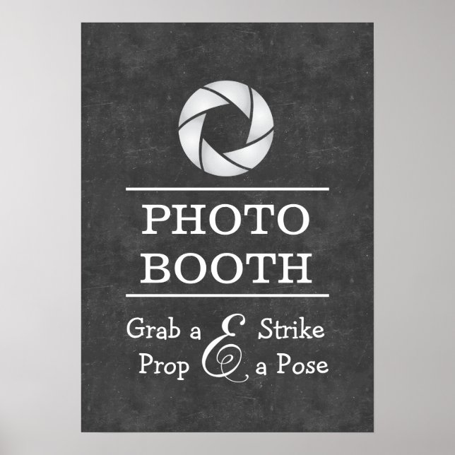 Simple Chalkboard Photobooth Sign (Front)