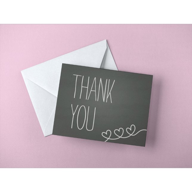 Simple Chalkboard Thank You Post Card (Creator Uploaded)