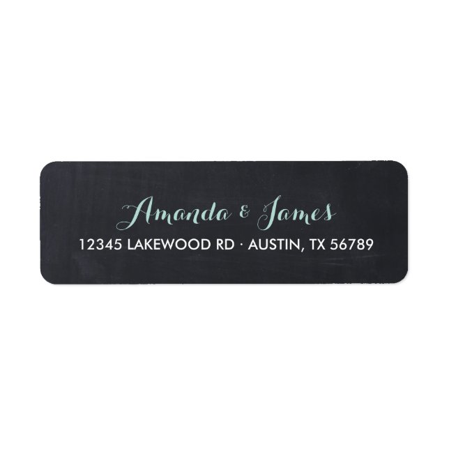 Simple Chalkboard Wedding Address Labels (Front)