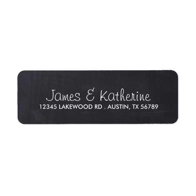 Simple Chalkboard Wedding Address Labels (Front)
