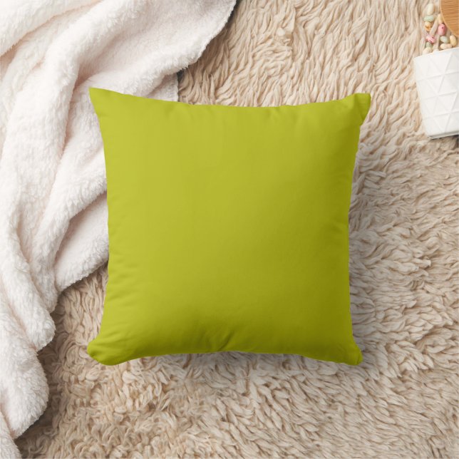 Simple Chartreuse Green Solid Plain Colour Cushion (Blanket)