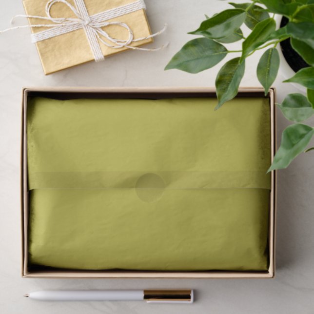 Simple Chartreuse Green Solid Plain Colour Tissue Paper (Gift)