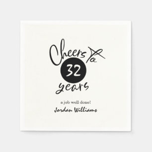 Simple Cheers to Any Years Retirement Party Napkin