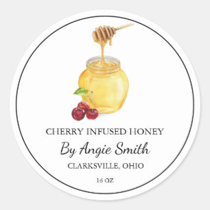 Simple Cherry Infused Honey Label