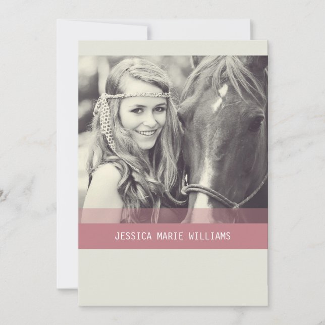 Simple Chevron Graduation | Red Invitation (Front)