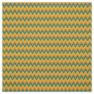 Simple chevron pattern from turquoise to yellow fabric