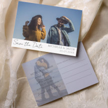 Simple Chic 2 Photo Save the Date Wedding