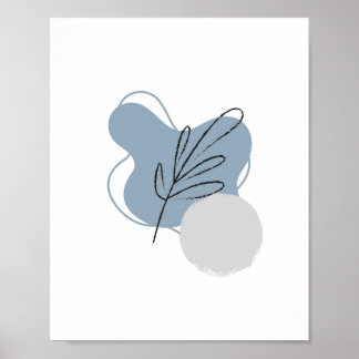 Simple Chic Abstract Minimalist Boho Nature Style  Poster