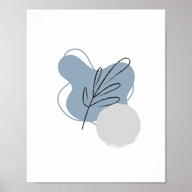 Simple Chic Abstract Minimalist Boho Nature Style  Poster (Front)