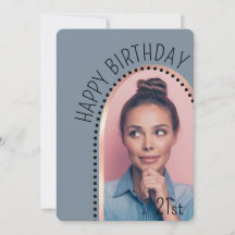 Simple Chic Any Age Birthday Rose Gold Arch Photo