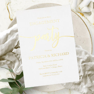 Simple Chic Calligraphy Engagement Party