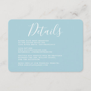 Simple Chic Calligraphy Wedding Details Enclosure Card