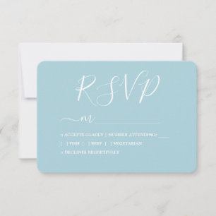 Simple Chic Calligraphy Wedding RSVP Card