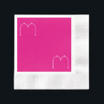 Simple Chic Custom Monogrammed Paper Napkins Pink<br><div class="desc">Simple Chic Custom Monogrammed Paper Napkins Pink,  you can change the colours and the 'M'</div>