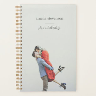 Simple Chic Custom Name Overlay Full Page Photo  Planner