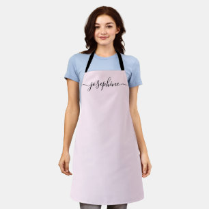 Simple Chic Elegant script Name Apron