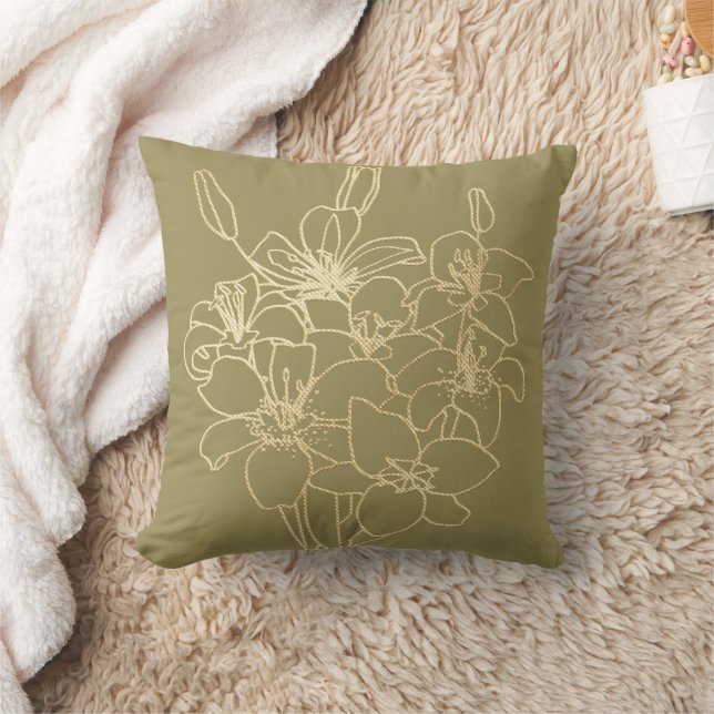 Simple Chic Floral Cushion (Blanket)