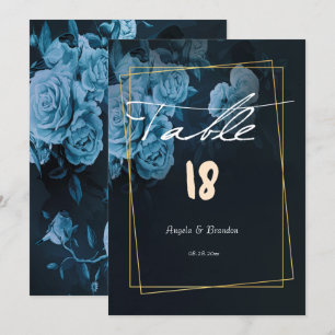 Simple Chic Gold Geometric Frame Wedding Table Invitation