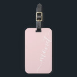 Simple Chic Handwritten Script Name Pink Custom Luggage Tag<br><div class="desc">Simple Chic Handwritten Script Name Pink Custom Luggage Tag</div>