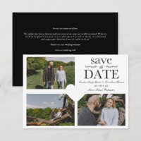 Simple Chic Minimalist Classic 3 Photos Engagement