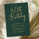 Simple Chic Modern 60th Birthday Invitation<br><div class="desc">Simple Chic Modern 60th Birthday. Feature elegant calligraphy script and minimalist typography design.</div>