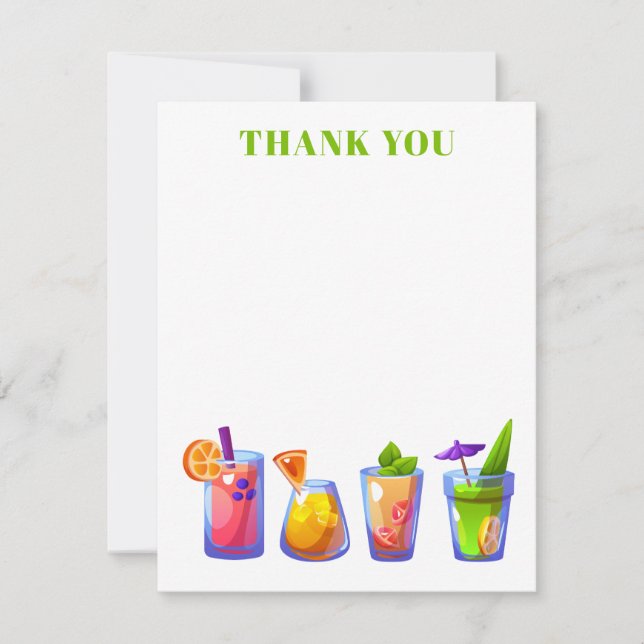 Simple Chic Modern Minimalist Thank You  Card (Front)