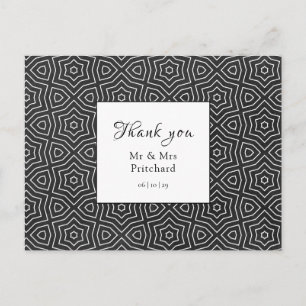 Simple Chic Moroccan Wedding Thank You Postcard