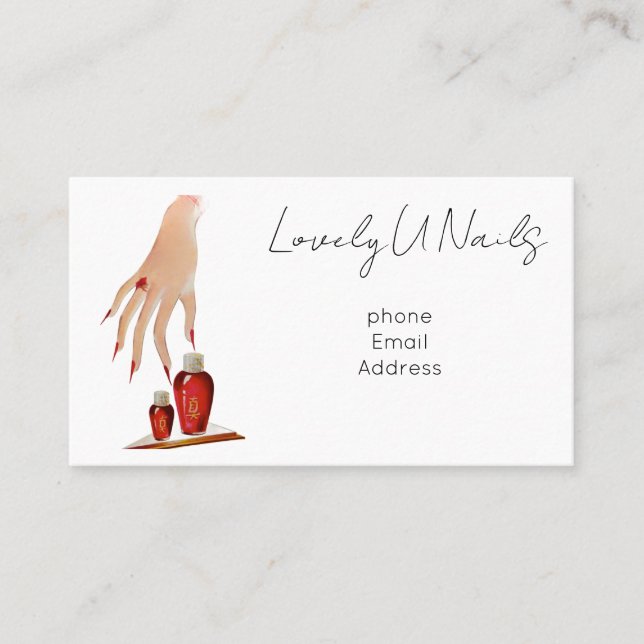 Simple Chic  Nails Business Cards (Front)
