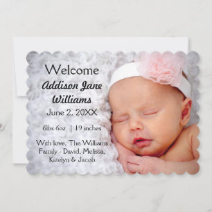 Simple Chic Newborn Announcement
