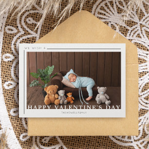 Simple Chic Newborn Baby Happy Valentine's Family