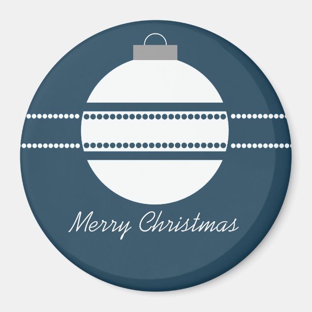 Simple Chic Ornament Christmas Magnet (Front)
