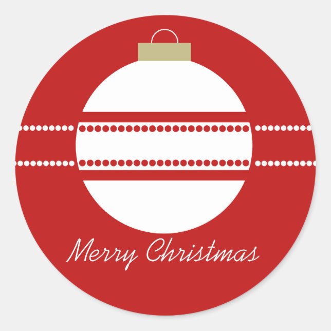 Simple Chic Ornament Christmas Stickers (Front)