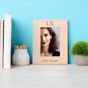 Simple Chic Personalised Monogram and Name Etched Frames