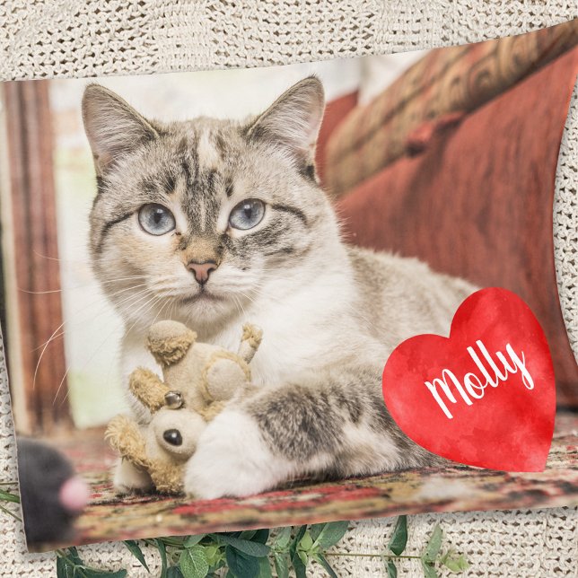 Simple Chic Pet Photo Personalised Dog Cat Lover  Fleece Blanket (Creator Uploaded)