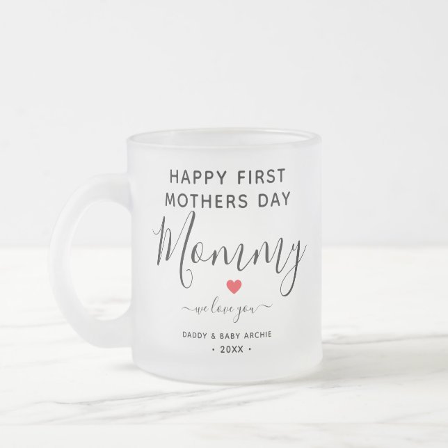 Simple & Chic Photo Collage Mug with Heart (Left)