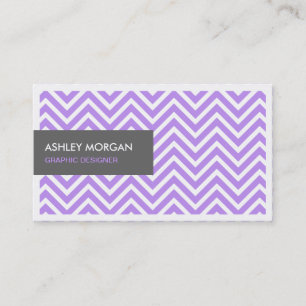 Simple Chic Purple Chevron Zigzag Profile Card
