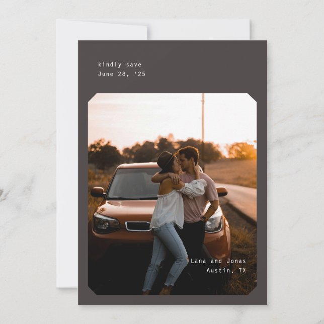 Simple Chic Save the Date card (Front)