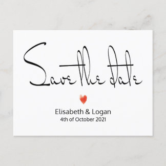 Simple, chic Save the date map Announcement Postcard