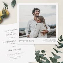 Simple Chic Save the Date Wedding Invite Template
