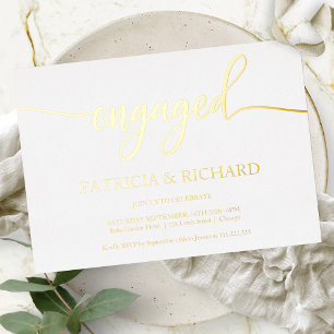 Simple Chic Script Engagement Party